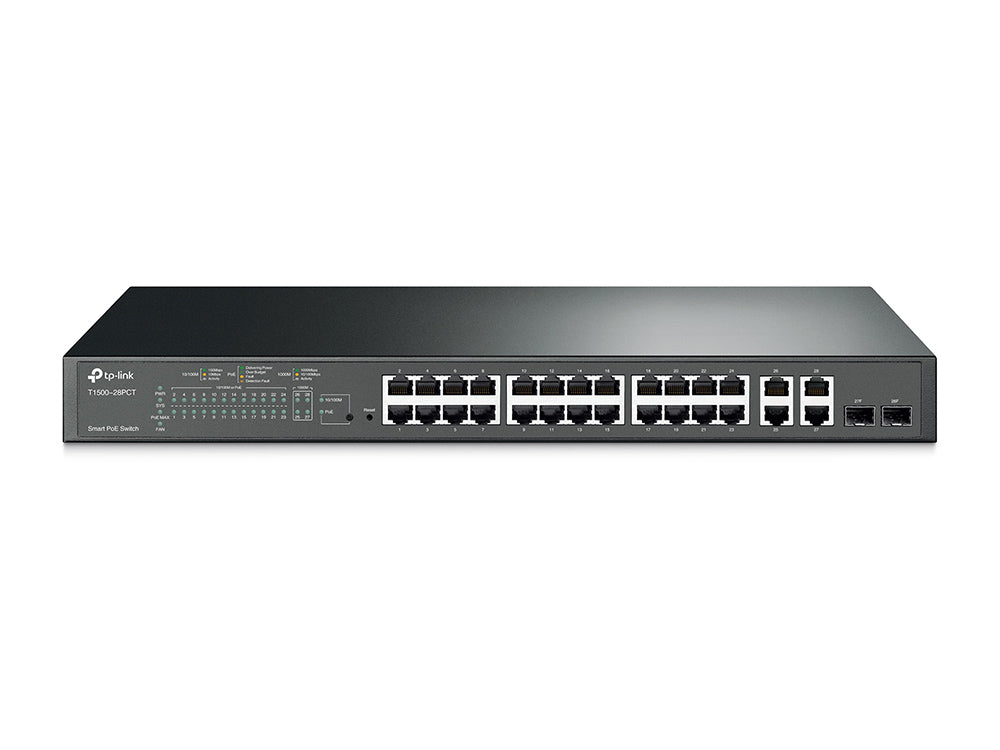 TP-Link T1500-28PCT (TL-SL2428P) JetStream 24-Port 10/100Mbps + 4-Port Gigabit S image 3