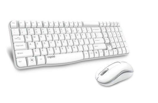 RAPOO X1800S 2.4GHz Wireless Optical Keyboard Mouse Combo Black - 1000DPI Nano R image 1