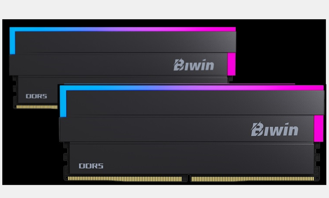 BIWIN DDR5 Memory DW100 RGB 6000mhz 32kits (16GB*2) CL36 Black Black Opal (Gamin image 0