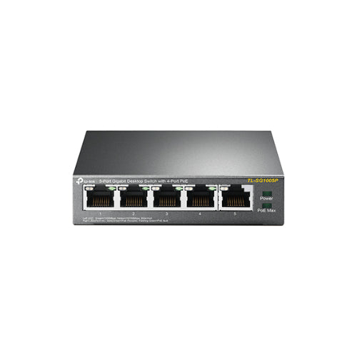 TP-Link TL-SG1005P 5-Port Gigabit Desktop Switch with 4-Port PoE 56W image 1