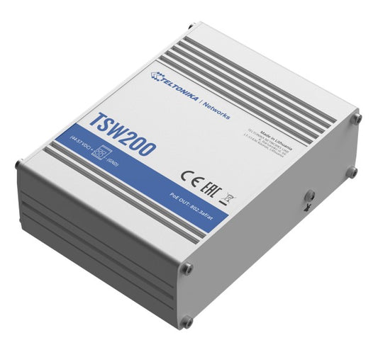 Teltonika Industrial PoE+ Ethernet Switch, 2x SFP ports, 8x PoE+ ports with spee image 1