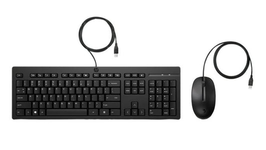 HP 225 USB Wired Keyboard Mouse Combo for Business - Full-Sized USB 3.0 Type-A C image 1