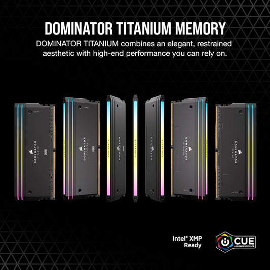 Corsair DOMINATOR® TITANIUM RGB 32GB (2x16GB) DDR5 DRAM 7000MT/s CL34 Intel XMP image 1