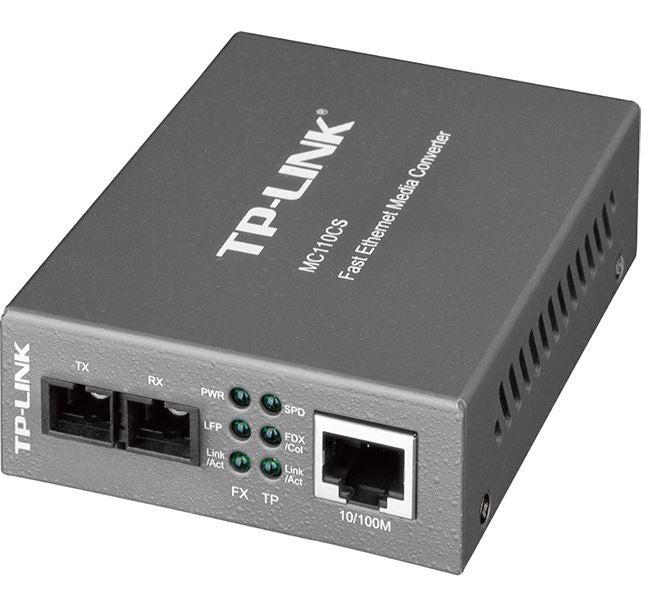 TP-Link MC110CS 10/100Mbps Single-Mode Media Converter Convert 100BASE-FX Fiber image 0