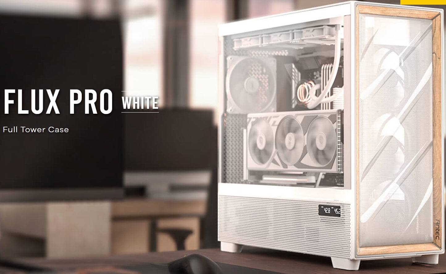 Antec FLUX PRO, E-ATX Premium Birch, Iunity Temperature Display. CPU and GPU LED image 0