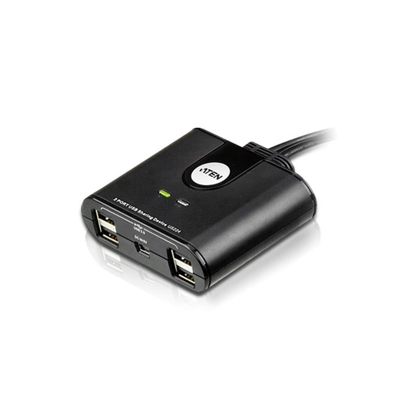Aten Peripheral Switch 2x4 USB 2.0, 2x PC, 4x USB 2.0 Ports, Remote Port Selecto image 0