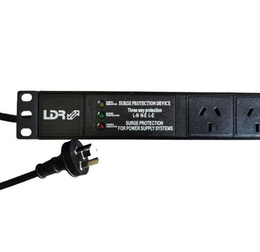 LDR 6-Port 10A Power Distribution Unit AU Approved - 6x 3-Pin AU/NZ Outlets/Slot image 1