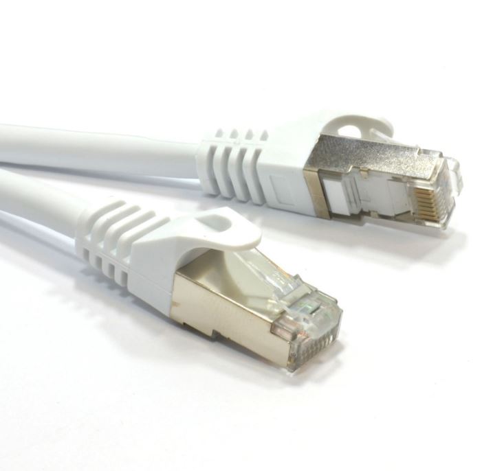Astrotek CAT6A Shielded Cable 2m Grey/White Color 10GbE RJ45 Ethernet Network LA image 0
