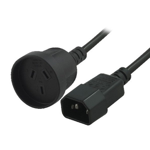 8Ware Power Extension Cable 15cm 3-Pin AU to IEC C14 Female to Male for UPS ~CBC image 0