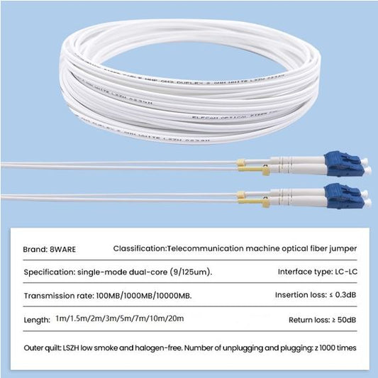 8ware Fibre UPC LC-LC Singlemode Dual-core Optic Duplex Armored Low smoke zero h image 1