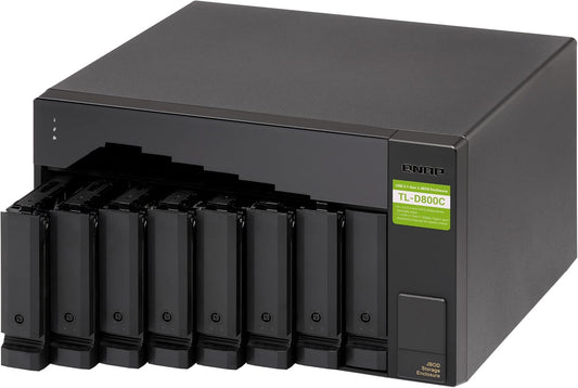 QNAP TL-D800C 8 Bay Desktop JBOD Storage Enclosure with USB 3.2 Gen 2 Type-C Connectivity