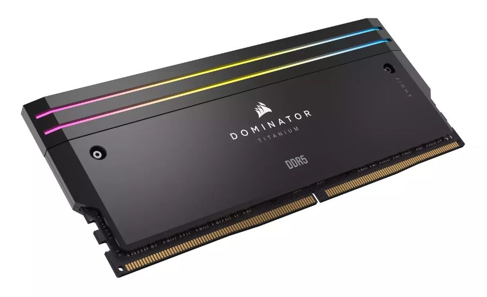 Corsair DOMINATOR® TITANIUM RGB 64GB (2x32GB) DDR5 DRAM 6400MT/s CL32 Intel XMP image 3