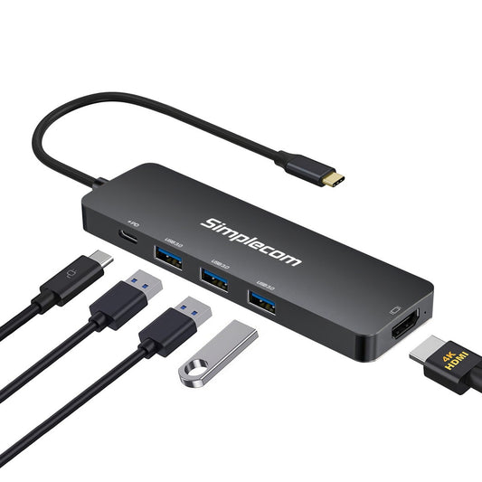 Simplecom CH545 USB-C 5-in-1 Multiport Adapter Docking Station with 3-Port USB 3 image 1