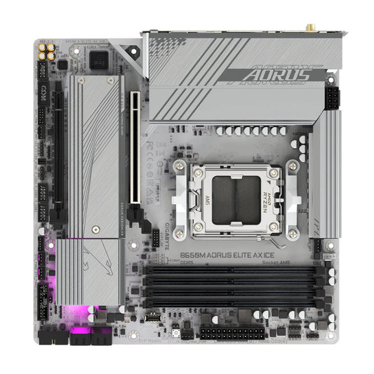 Gigabyte B650M AORUS ELITE AX ICE AMD B650 AM5 ATX Motherboard 4x DDR5~192GB,3x image 1
