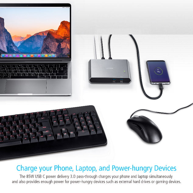 Aten Sharing Switch 2x2 USB-C, 2x Devices, 2x USB 3.2 Gen2 Ports, Power Passthro image 3