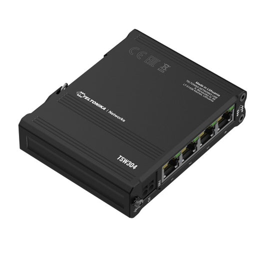 Teltonika DIN Rail Ethernet Switch, 4x Gigabit Ethernet with speeds of up to 100 image 1