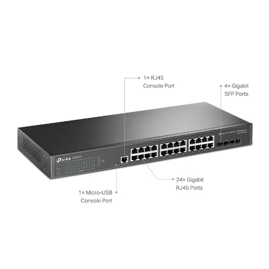 TP-Link TL-SG3428 JetStream 24-Port Gigabit L2 Managed Switch with 4 SFP Slots I image 1