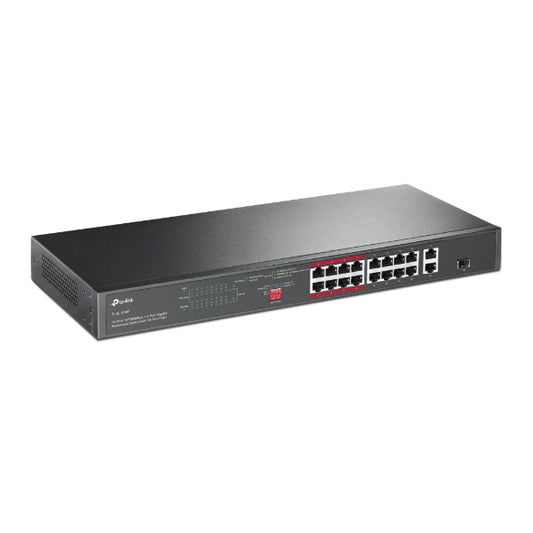 TP-Link TL-SL1218P 16-Port 10/100 Mbps + 2-Port Gigabit Rackmount Switch with 16 image 1