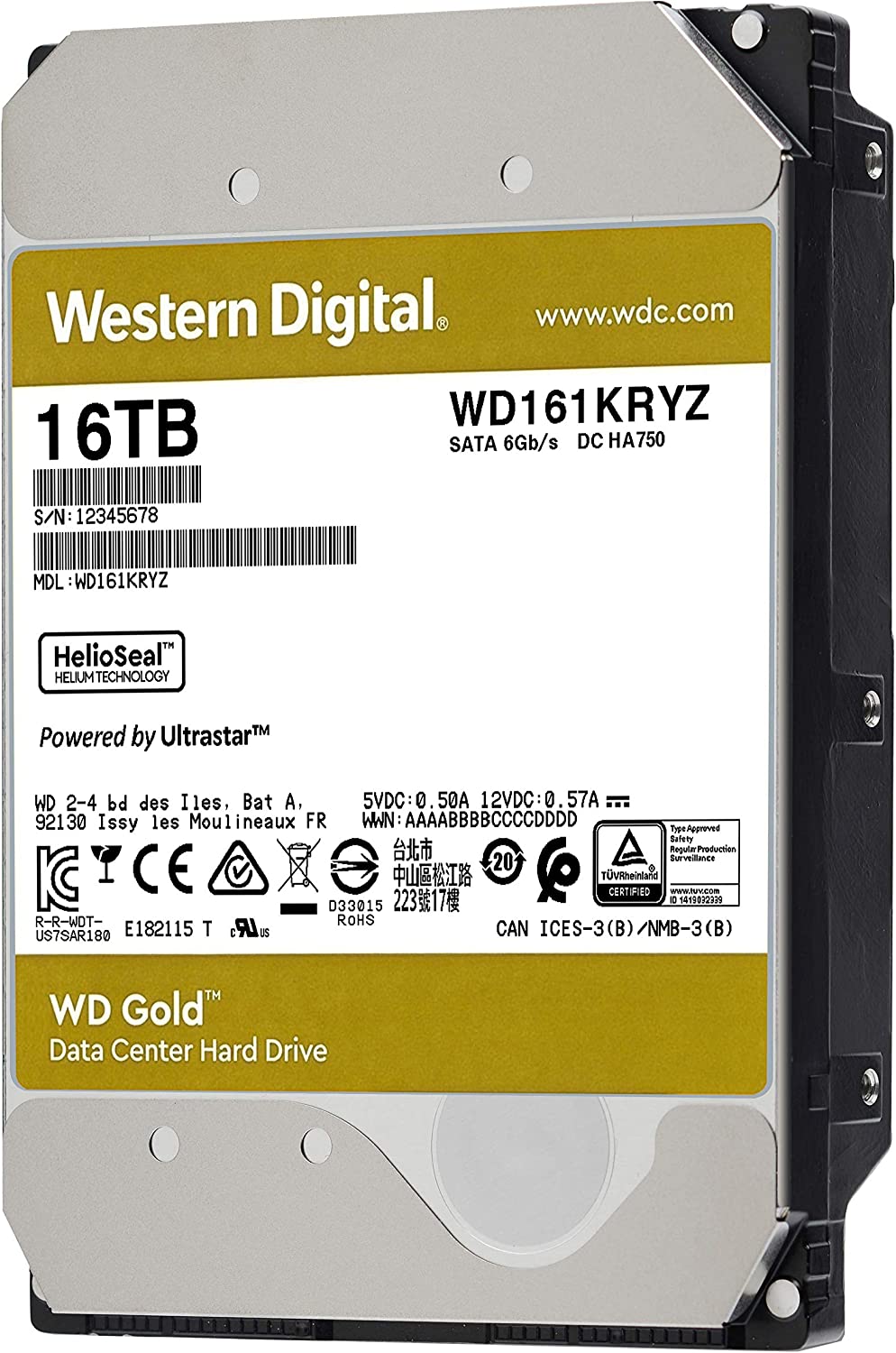 Western Digital 16TB WD Gold Enterprise Class Internal Hard Drive - 7200 RPM Cla image 1