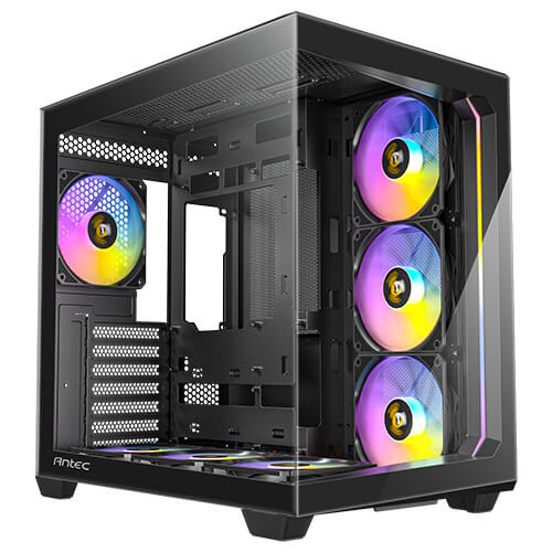 Antec C5 ARGB - Black, Mid Tower, ATX/Micro-ATX/ITX, 270° Tempered Glass, USB-C, 7× PWM ARGB Fans, 360mm Radiator, 2Yr Wty