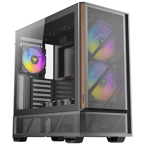 Antec P30 ARGB Mid Tower, 478×222×465 mm, Steel+Plastic+Wood, ATX/mATX/ITX, 4mm TG, 2xUSB3.0, Type-C, 7 slots, 2/1×3.5'/2.5', ARGB fans 3+2, GPU 405
