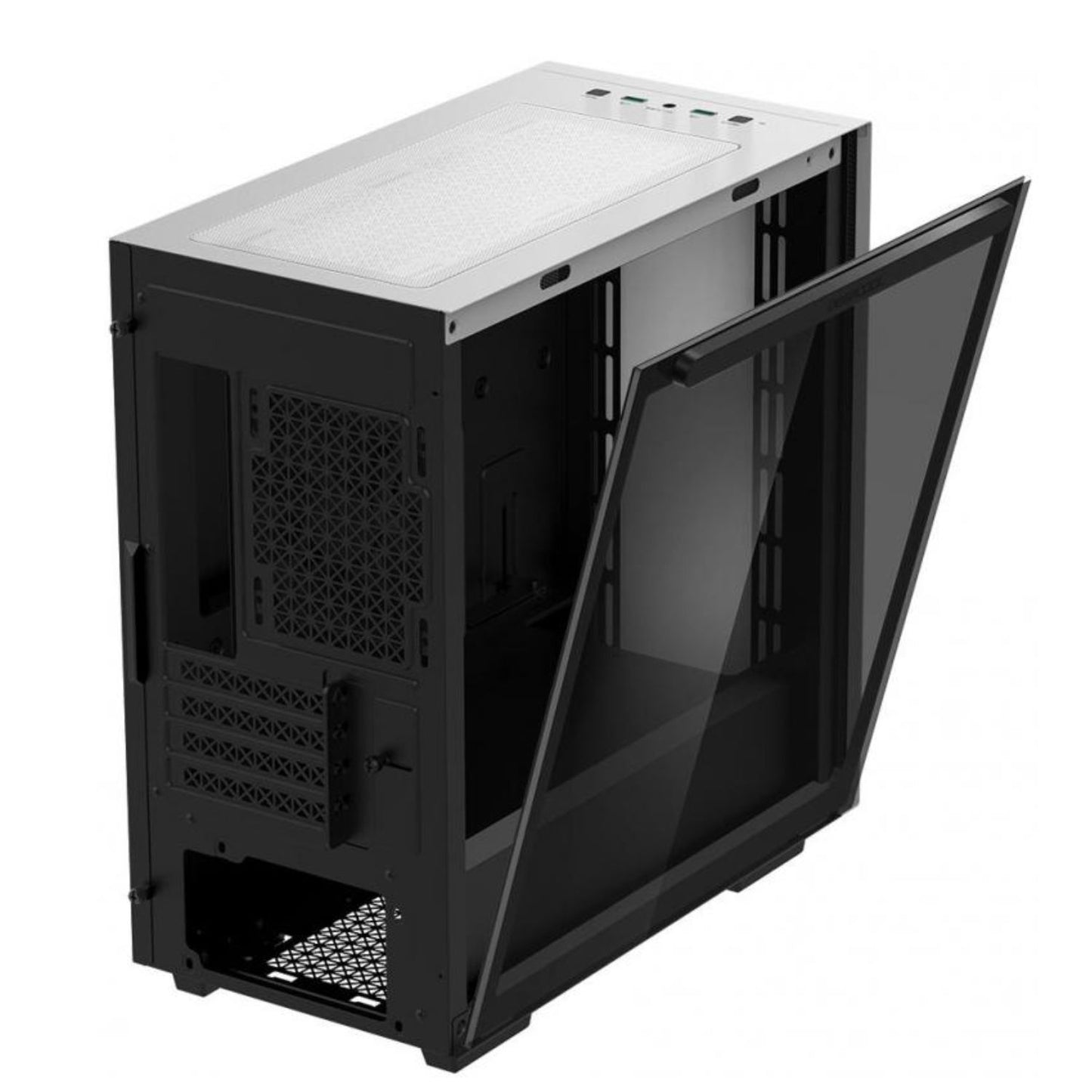 DeepCool MACUBE 110 White Minimalistic Micro-ATX Case, Magnetic Tempered Glass Panel, Removable Drive Cage, Adjustable GPU Holder, 1xPreinstalled Fan