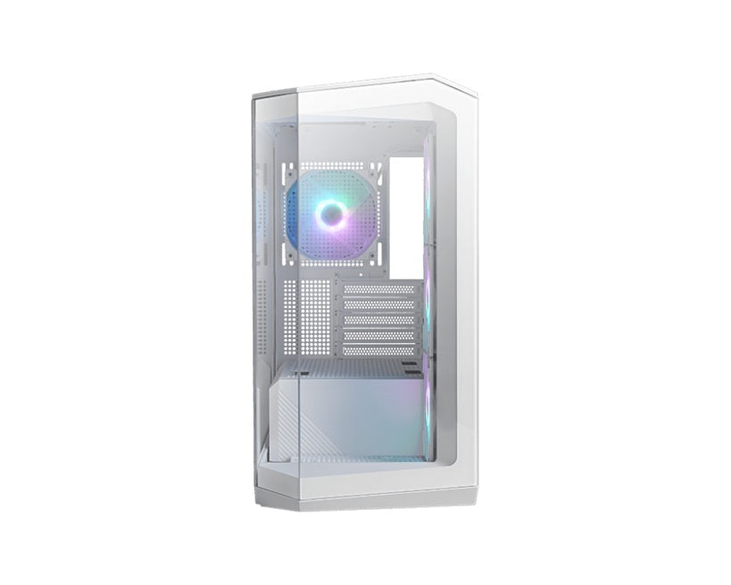 MSI MAG PANO M100R PZ WHITE Micro ATX Case, 1x USB 3.2, 2x USB 2.0, 1x Audio, 1x