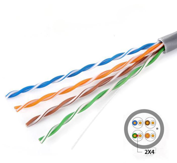 8Ware CAT5e Solid Copper Cable Roll 100m with Dispenser — 24AWG, 4 Pairs, Blue