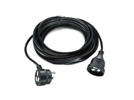 8Ware AU Power Cable Extension 3-Pin Male to Female 2m 3-Pin AU Piggy Back Blac