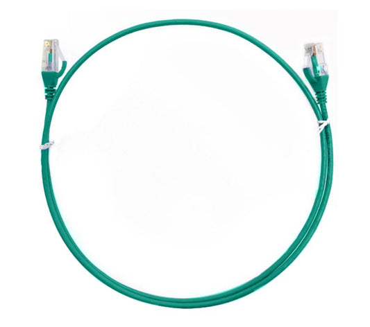 8ware CAT6 Ultra Thin Slim Cable 1m / 100cm - Green Color Premium RJ45 Ethernet