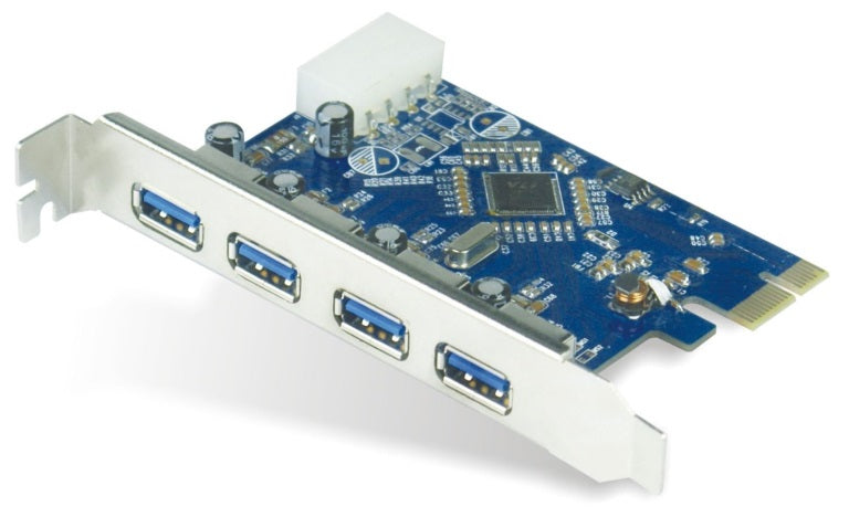 Astrotek 4x Ports USB 3.0 PCIe PCI Express Add-on Card Adapter 5Gbps Windows XP/7/8/10 Server 2008 & VIA chipset