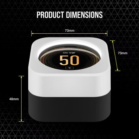 Corsair iCUE ELITE CPU Cooler LCD White Display Upgrade Kit transforms your CORSAIR ELITE CAPELLIX CPU cooler into a personalized dashboard
