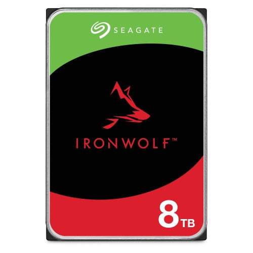 Seagate 8TB 3.5' IronWolf, SATA3, NAS 24x7, 5400 RPM, CMR, max. STR OD 202MB/s, 256MB Cache, HDD, 3Years Warranty (ST8000VN002)