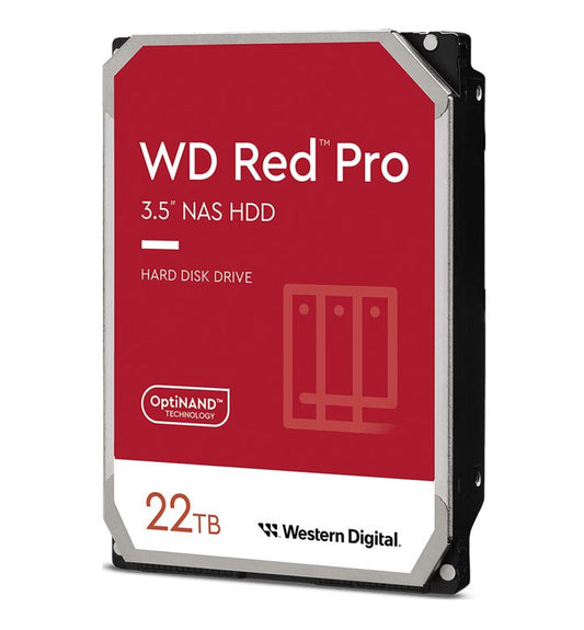 Western Digital WD Red Pro 22TB 3.5' NAS HDD SATA3 7200RPM 512MB Cache 24x7 300T