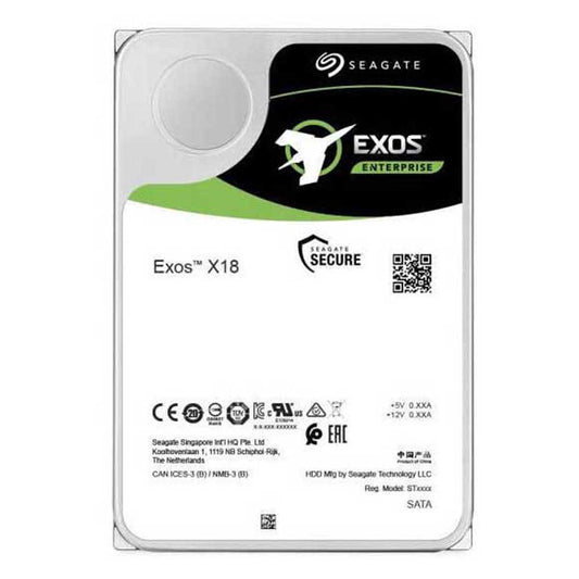 Seagate Exos X18 ENTERPRISE 512E INTERNAL 3.5' SATA DRIVE, 12TB, 6GB/S, 7200RPM,