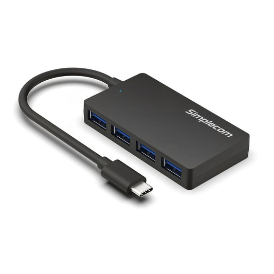 Simplecom CH352 USB-A to 4xPort SuperSpeed USB 3.2 Gen1, 5Gbps, plug & play, bus-powered, ABS, 76Γβ41Γβ11mm, 35g, 15cm cable, Win/macOS/Linux compatible