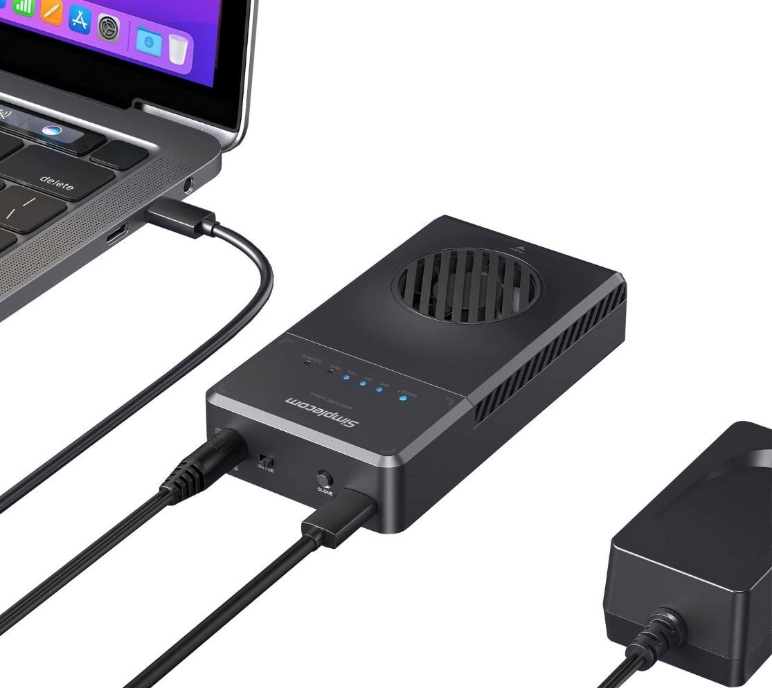 Simplecom SD560 Dual Bay NVMe M.2 SSD Enclosure Offline Clone Docking Station US
