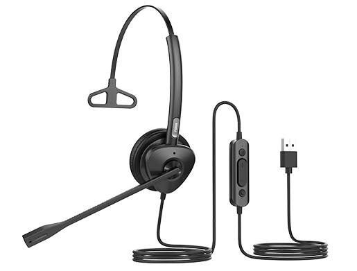 Fanvil HT301-U USB Mono Headset - OverThe Head Design, Suit For Small Office, Home Office (SOHO) Or Call Center Staff - USB Connection EOS