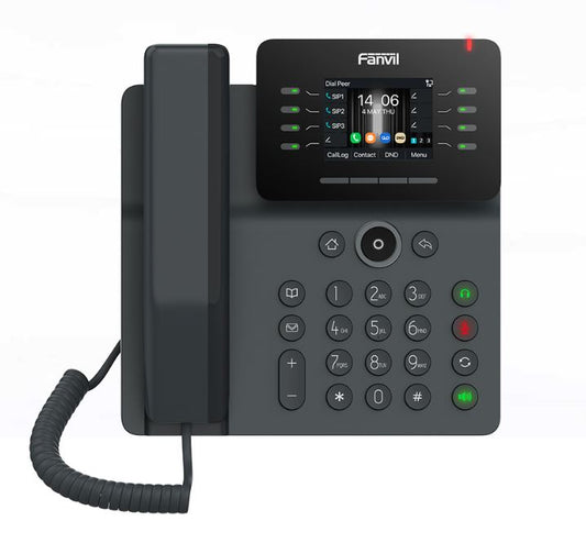 Fanvil V63 Essential Business Phone 2.7' Graphical Dot-Matrix Backlit Screen, Dual Gigabit Ports, PoE, 15 DSS Keys, 6 Lines, SBC Ready, 2 Year WTY