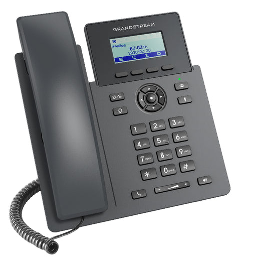 Grandstream GRP2601P Carrier Grade 2 Line IP Phone, 2 SIP Accounts, 2.2' LCD, 132x48 Screen, HD Audio, Powerable Via POE, 5 way Conference, 1Yr W
