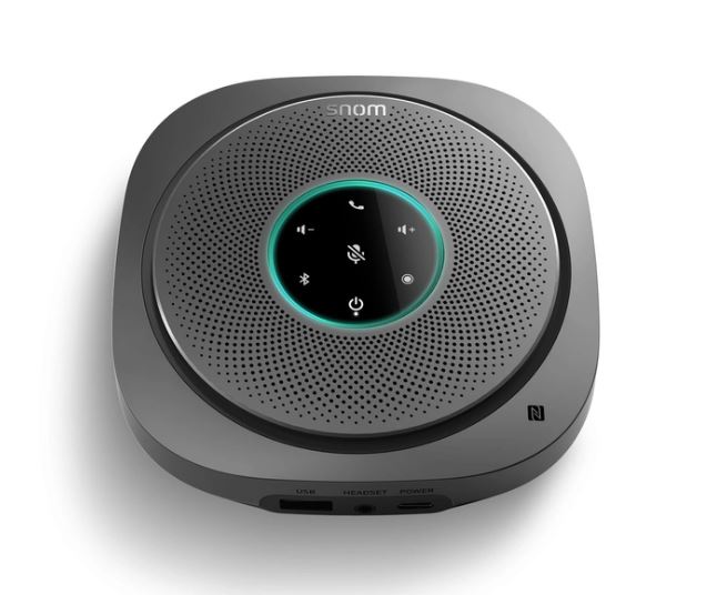 SNOM C300 Mobilel Conference Speaker, Bluetooth, 1.8 metre pickup range, USB, Superior Audio Quality