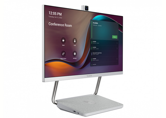 Yealink DeskVision A24 Microsoft Teams Display For Personal Collaboration, 24'Touch Screen, 4K Camera, Built-in Audio, Wireless Charging