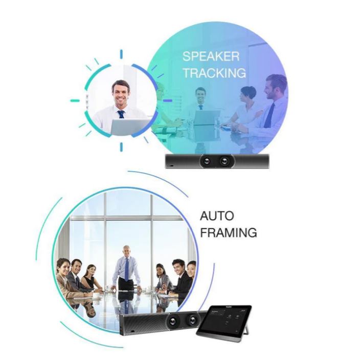 Yealink MeetingBar A30 Microsoft Teams and Zoom Rooms on Android, Medium Room, 10-15 people, CTP18 Touch Panel, Two 4K Cameras, Auto Framing