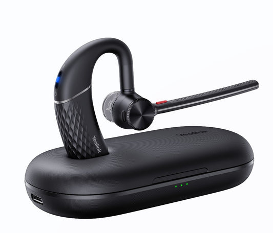 Yealink BH71 Pro USB-C&A Bluetooth Wireless Mono Headset, Carrying Case w/ Built-In Battery (+20hrs), USB-C to USB-A Cable, 10H Talk Time