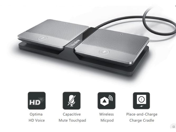 Yealink CPW90 Wireless Expansion Mic Package Suits MVC Systems - Inc the DD10K,