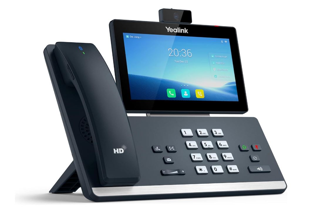 Yealink T58W-C 16 Line IP HD Android Phone with HD Camera, 7' colour touch screen, HD voice, Dual Gig Ports, Built-in Bluetooth& Wifi, USB 2.0