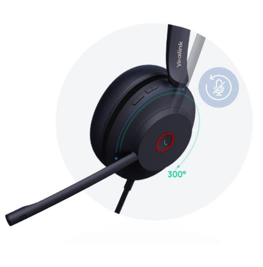 Yealink UH37 Dual USB Wired Headset, UC Dual, USB-A 2.0, 35mm Speaker, Busylight, Leather Ear Cushion, Stereo, Microsoft Teams & UC Certified