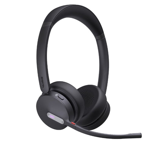 Yealink WH64 Dual Teams DECT Wireless Headset, DECT & Bluetooth Wireless, Busylight, 3-Mic Noise Cancellation, Charging Stands, Carrying Bag