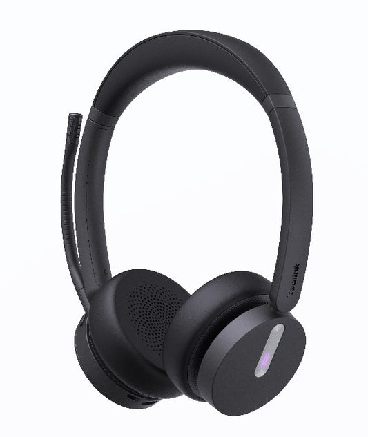 Yealink WH64 Hybrid Dual UC DECT Wireless Headset, DECT & Bluetooth Hybrid Wireless Technology, 3-Mic Noise Cancellation, UC Certified, Dongle WDD60