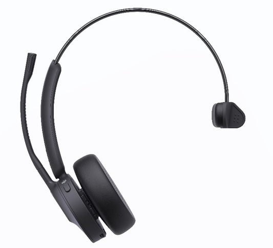 Yealink WH64 Hybrid Mono Teams DECT Wireless Headset, DECT & Bluetooth Hybrid Wireless Technology, 3-Mic Noise Cancellation, Teams, Dongle WDD60